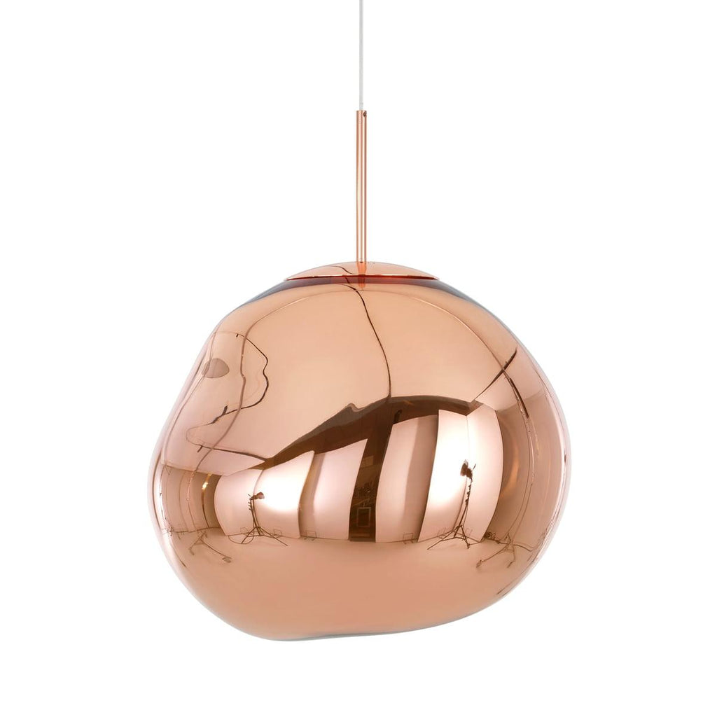 Modern Lava Crackle Glass Globe Pendant Light