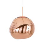Modern Lava Crackle Glass Globe Pendant Light