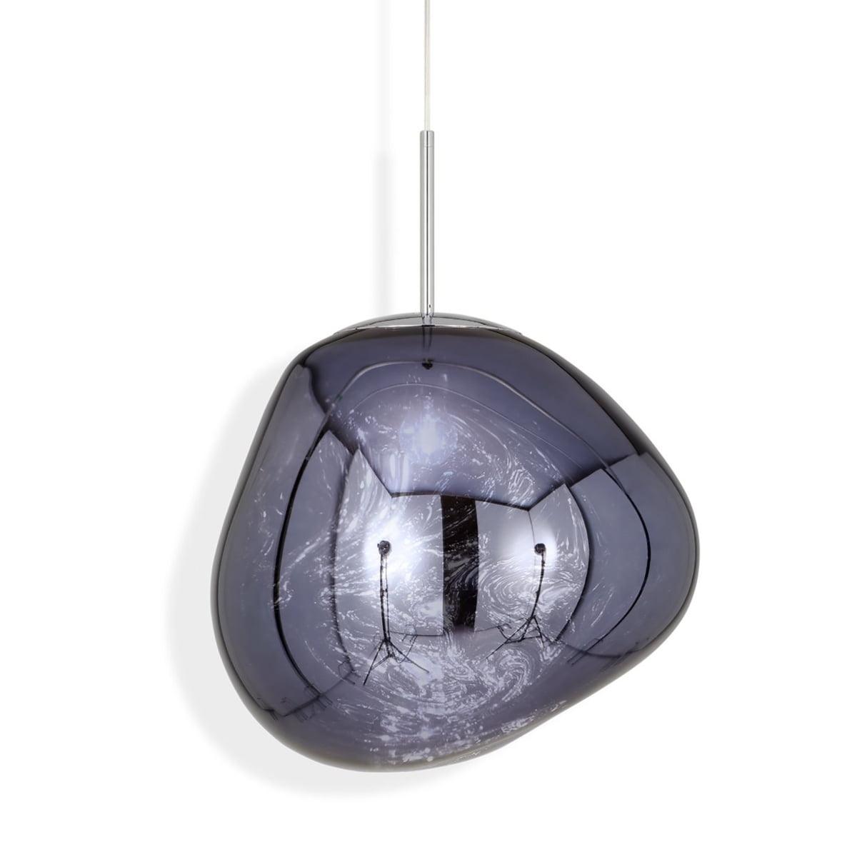 Modern Lava Crackle Glass Globe Pendant Light