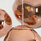 Modern Lava Crackle Glass Globe Pendant Light