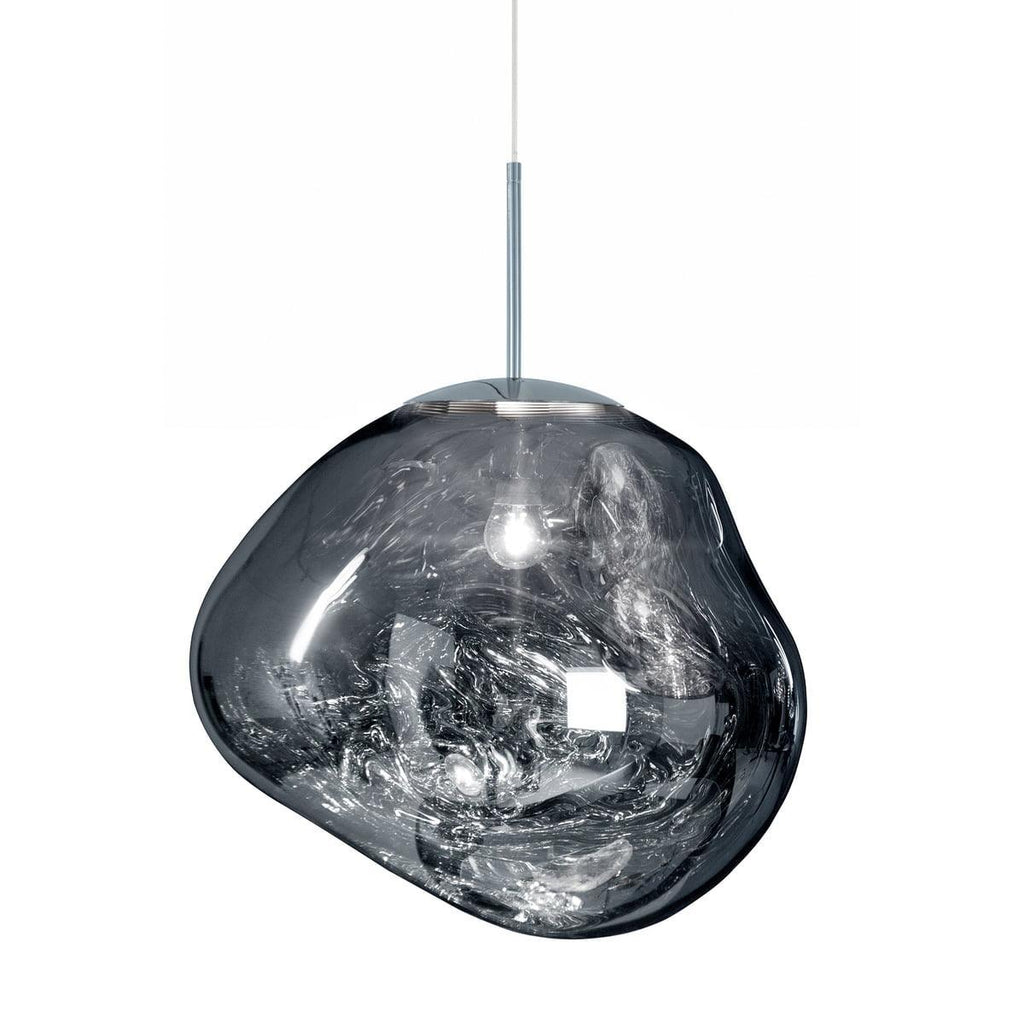 Modern Lava Crackle Glass Globe Pendant Light