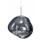 Modern Lava Crackle Glass Globe Pendant Light