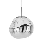 Modern Lava Crackle Glass Globe Pendant Light