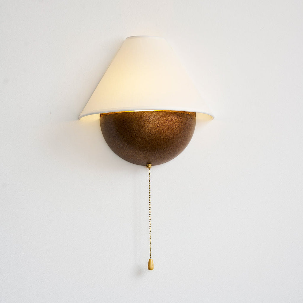 Transitional Travertine Wall Sconce With Warm Dimmable Glow — Harbor Light Co.