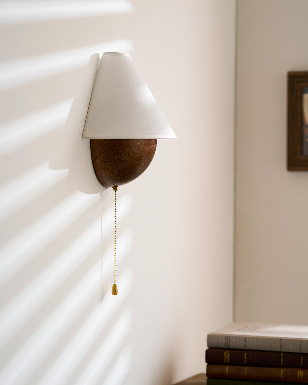 Transitional Travertine Wall Sconce With Warm Dimmable Glow — Harbor Light Co.