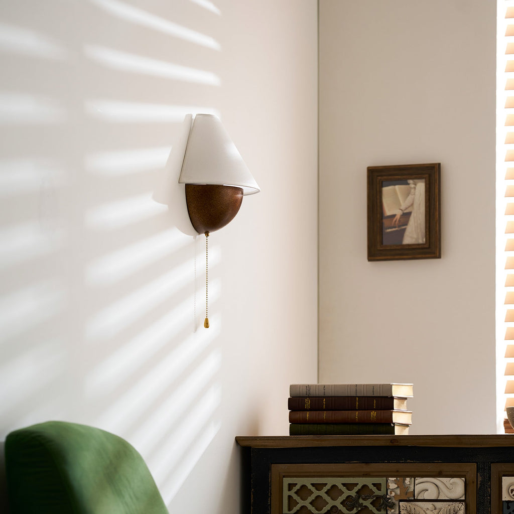 Transitional Travertine Wall Sconce With Warm Dimmable Glow — Harbor Light Co.
