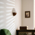Transitional Travertine Wall Sconce With Warm Dimmable Glow — Harbor Light Co.