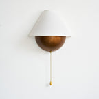 Transitional Travertine Wall Sconce With Warm Dimmable Glow — Harbor Light Co.