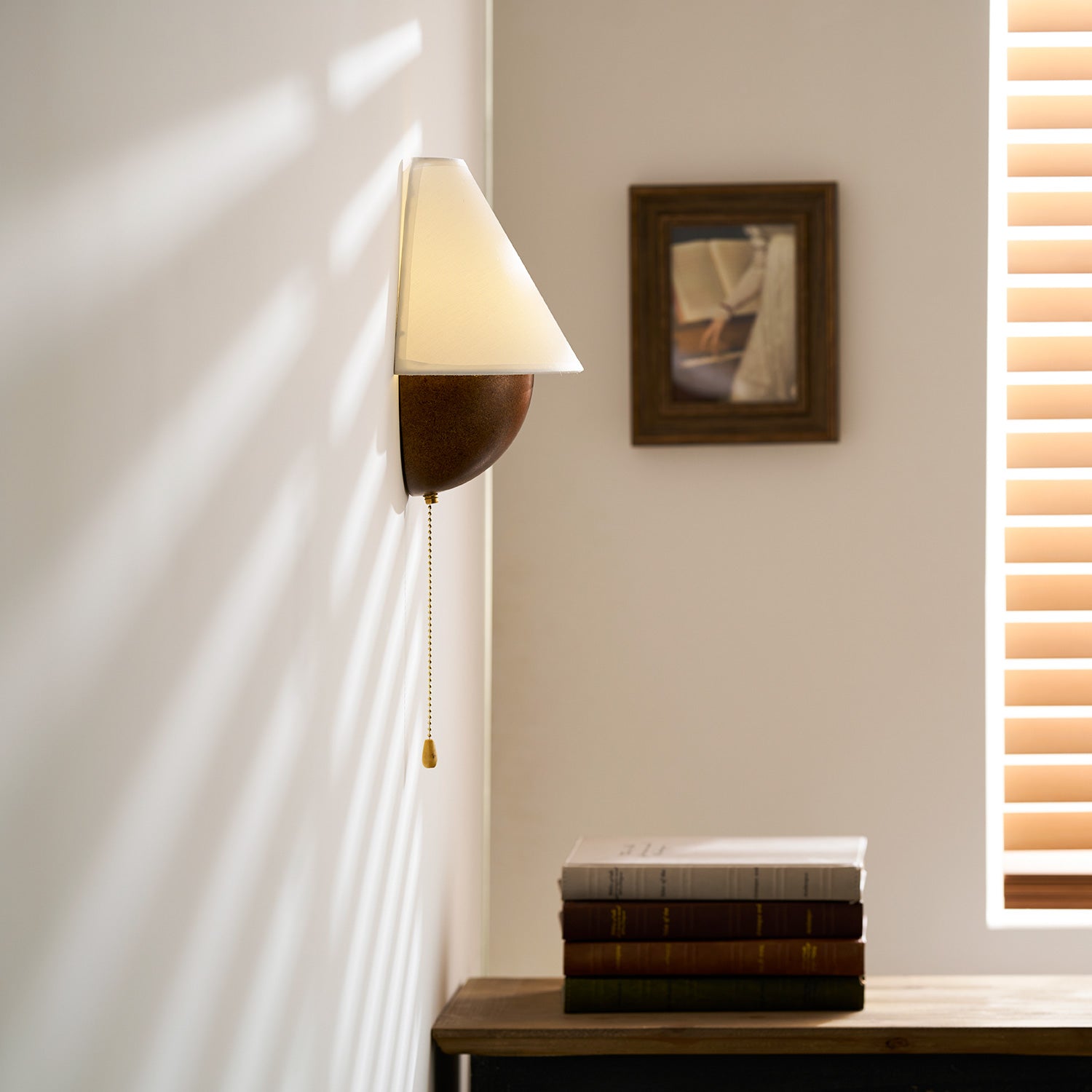 Transitional Travertine Wall Sconce With Warm Dimmable Glow — Harbor Light Co.