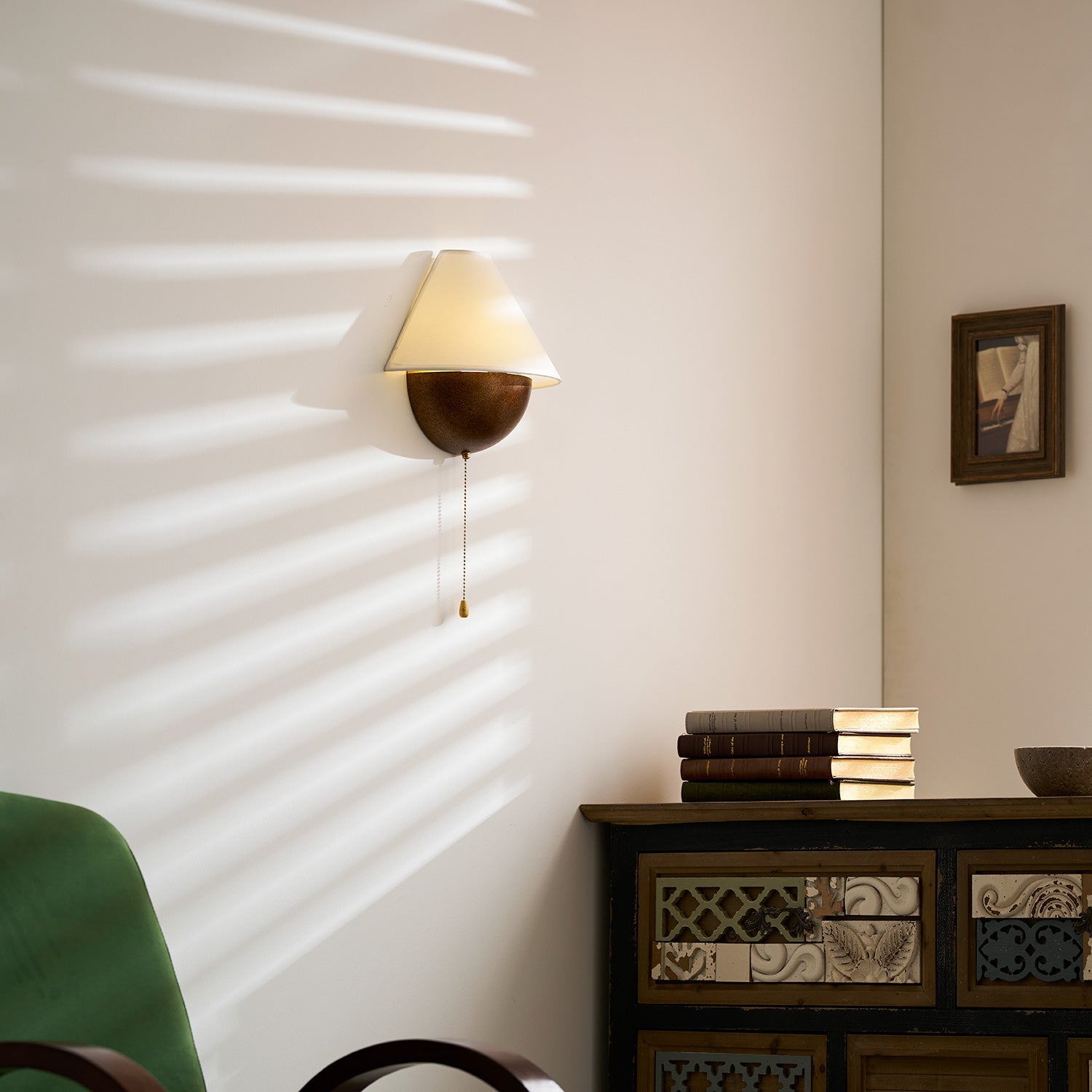 Transitional Travertine Wall Sconce With Warm Dimmable Glow — Harbor Light Co.