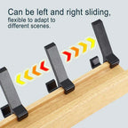 Wall Mounted Coat Rack with Movable Hooks Scandinavian Wood and Aluminum Coat Hook Rail for Entryway Hallway and Bedroom