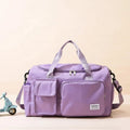 Sports Duffel Bag with Shoe Compartment Water-Repellent Oxford Fabric Travel Gym Bag with Multiple Pockets and Shoulder Strap