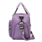 Sports Duffel Bag with Shoe Compartment Water-Repellent Oxford Fabric Travel Gym Bag with Multiple Pockets and Shoulder Strap