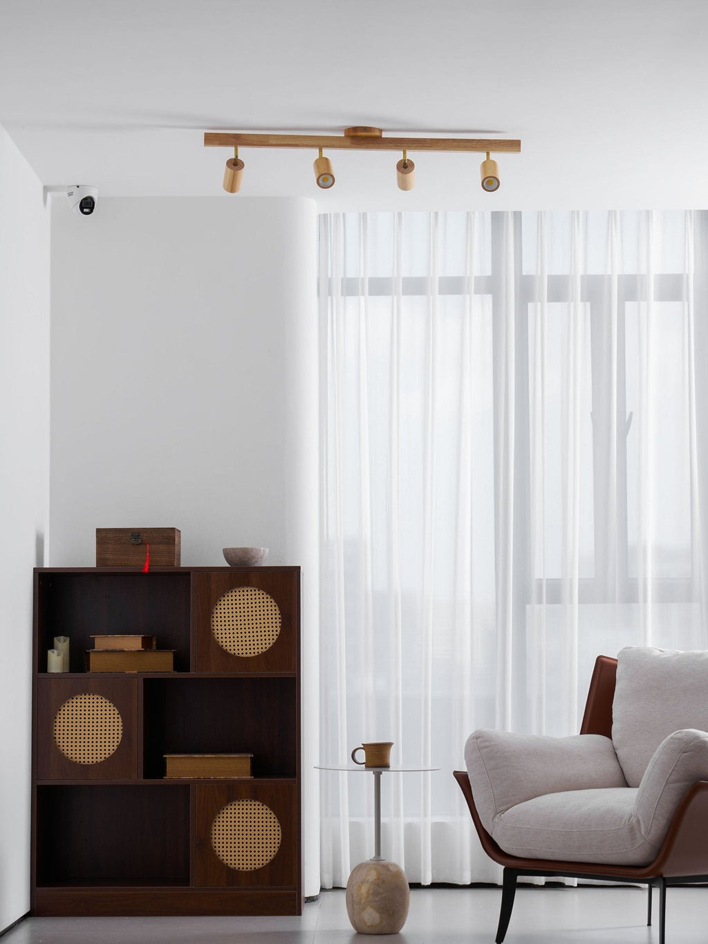 Adjustable Wood Beam Spot Ceiling Light