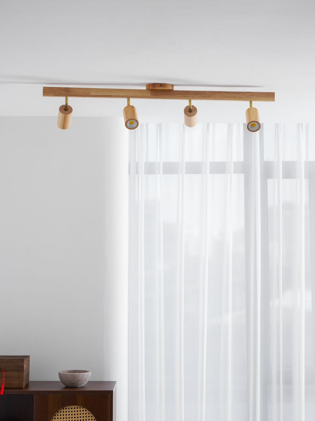 Adjustable Wood Beam Spot Ceiling Light