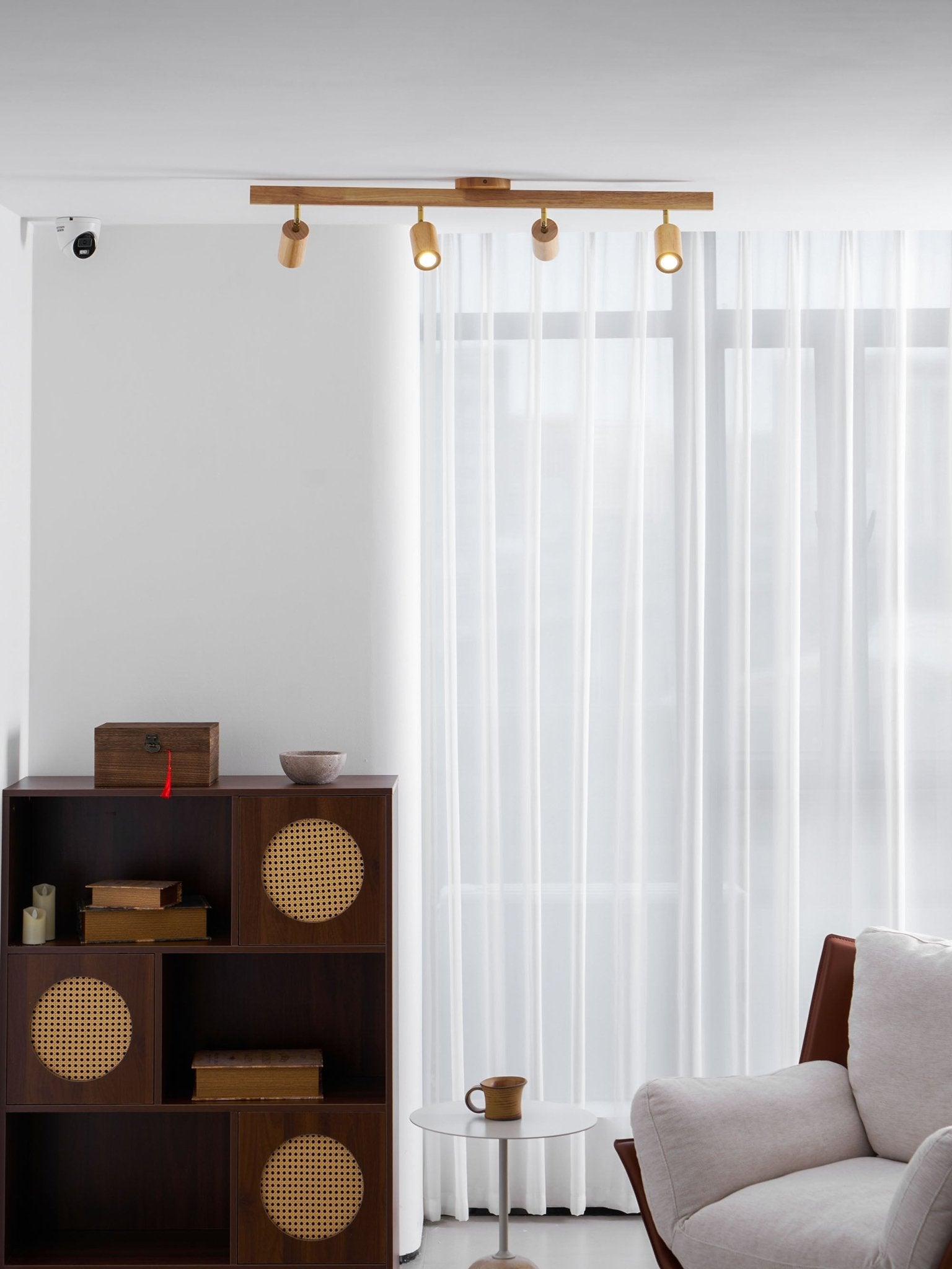Adjustable Wood Beam Spot Ceiling Light