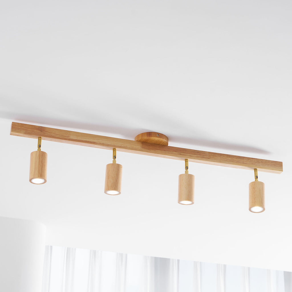 Adjustable Wood Beam Spot Ceiling Light