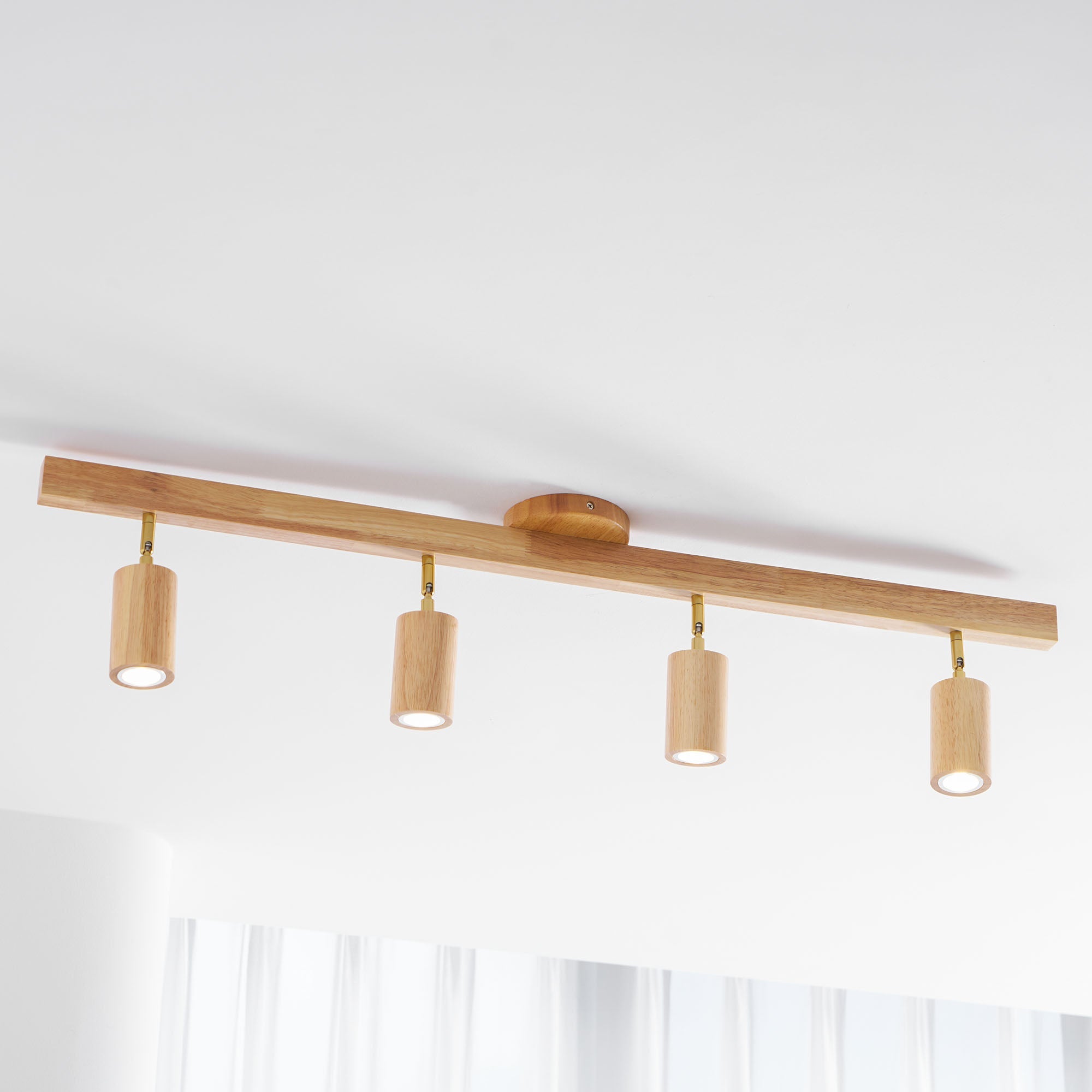 Adjustable Wood Beam Spot Ceiling Light