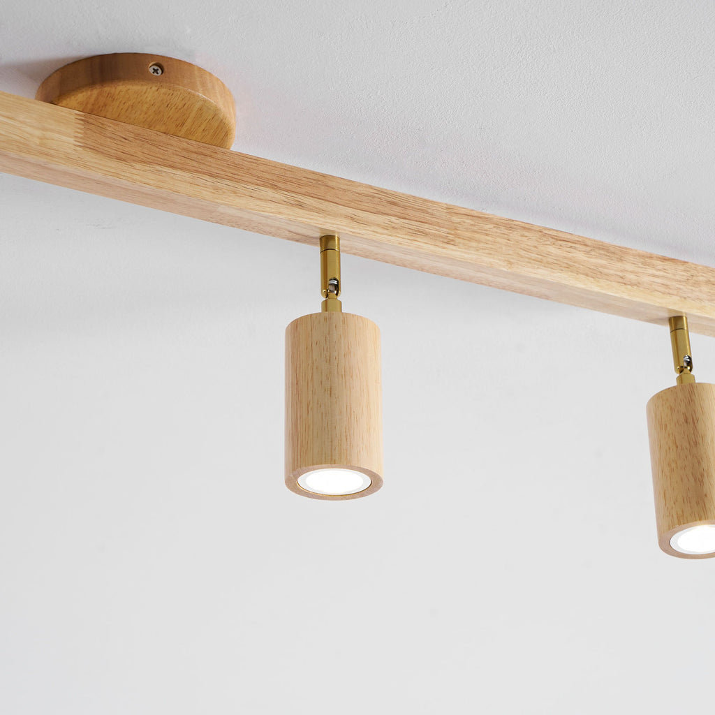 Adjustable Wood Beam Spot Ceiling Light