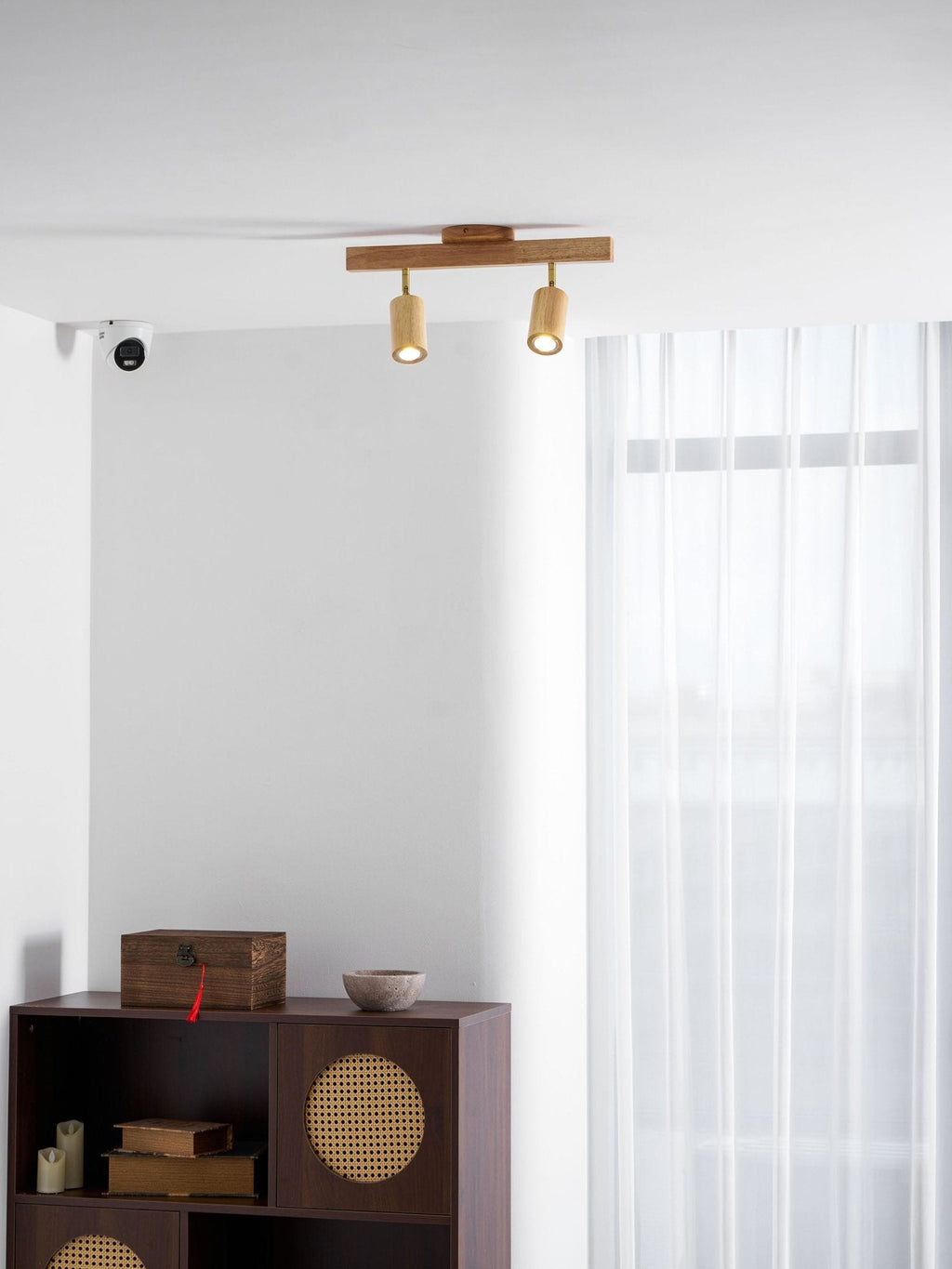 Adjustable Wood Beam Spot Ceiling Light
