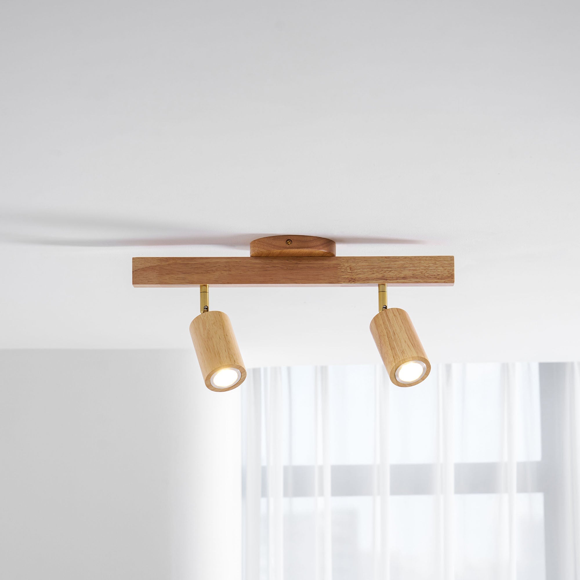 Adjustable Wood Beam Spot Ceiling Light