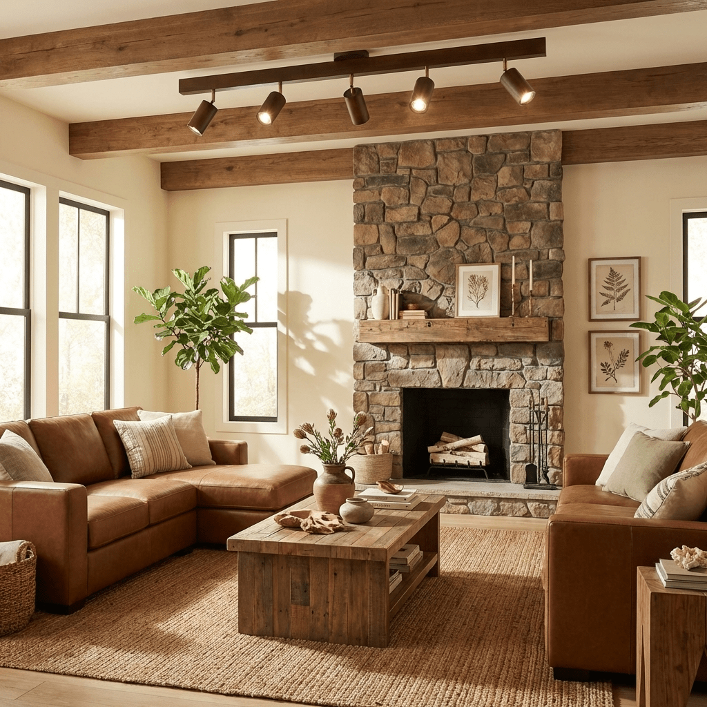 Adjustable Wood Beam Spot Ceiling Light
