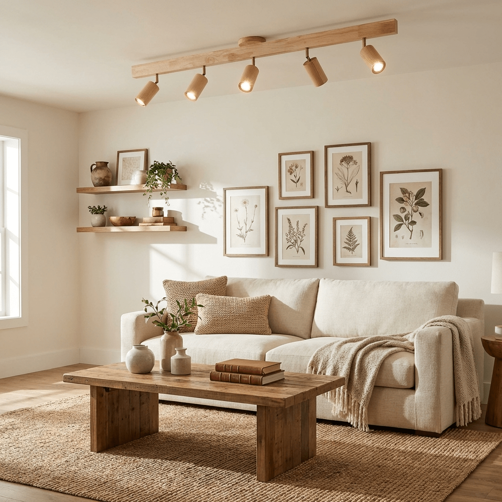 Adjustable Wood Beam Spot Ceiling Light