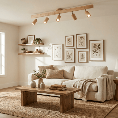 Adjustable Wood Beam Spot Ceiling Light