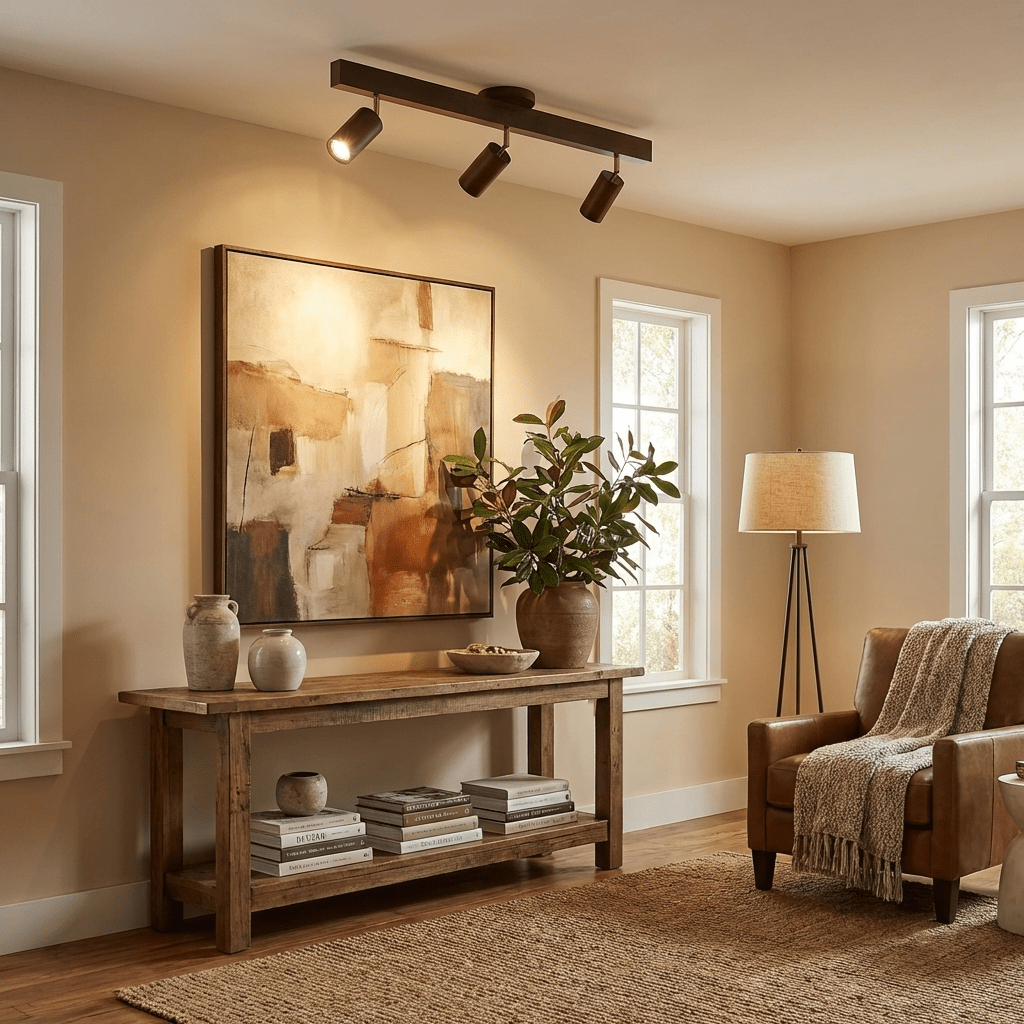 Adjustable Wood Beam Spot Ceiling Light
