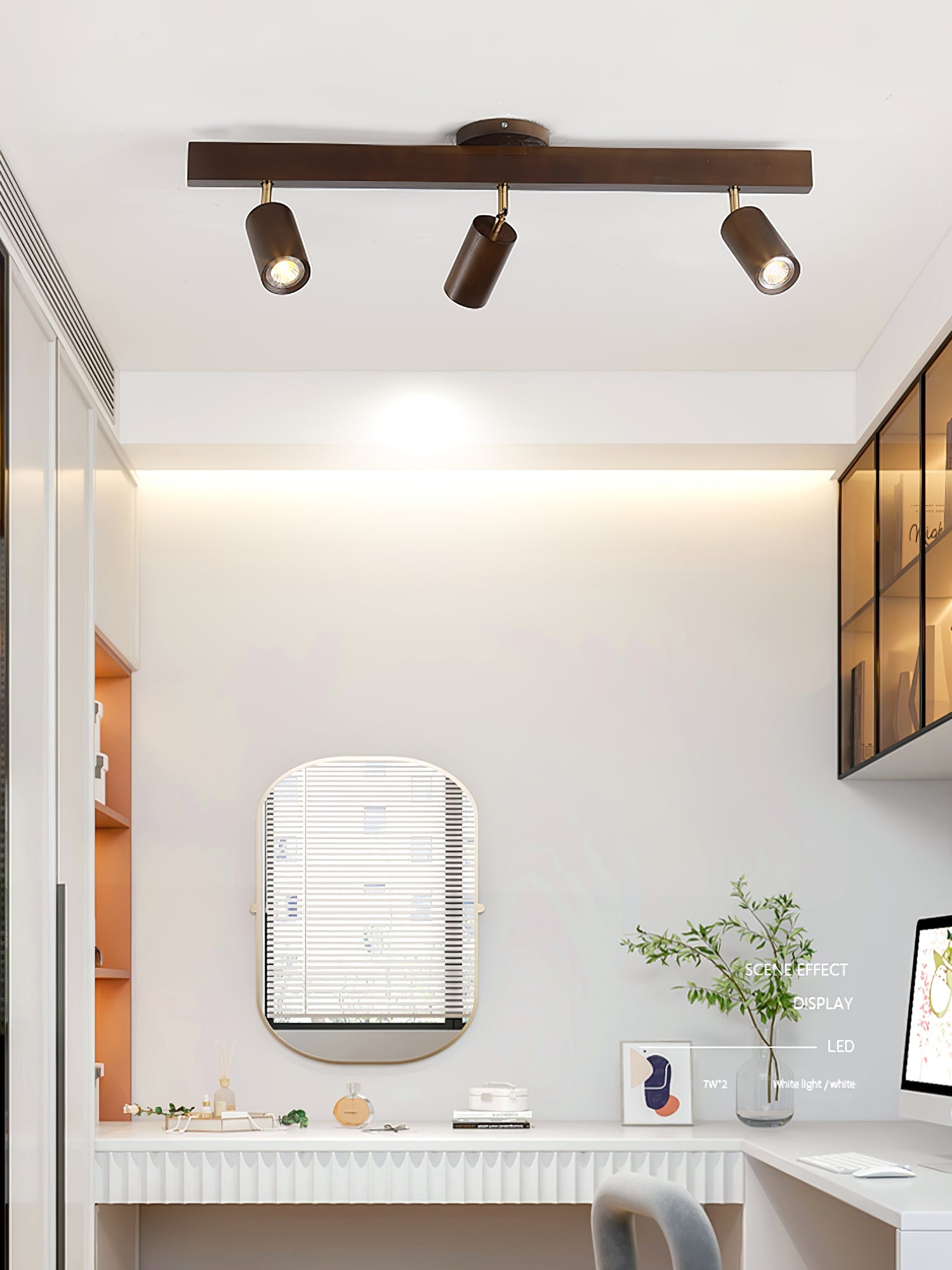 Adjustable Wood Beam Spot Ceiling Light