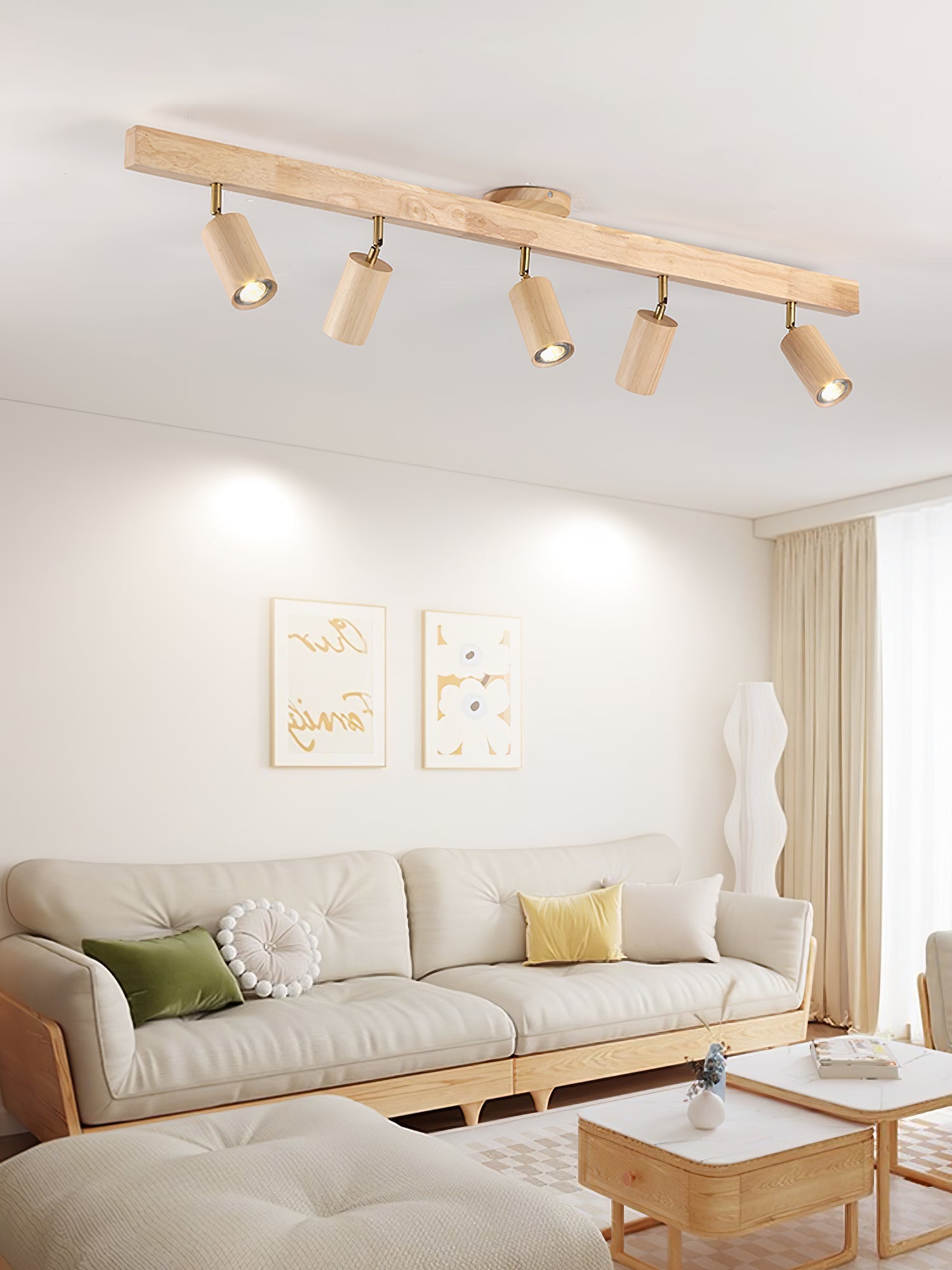 Adjustable Wood Beam Spot Ceiling Light