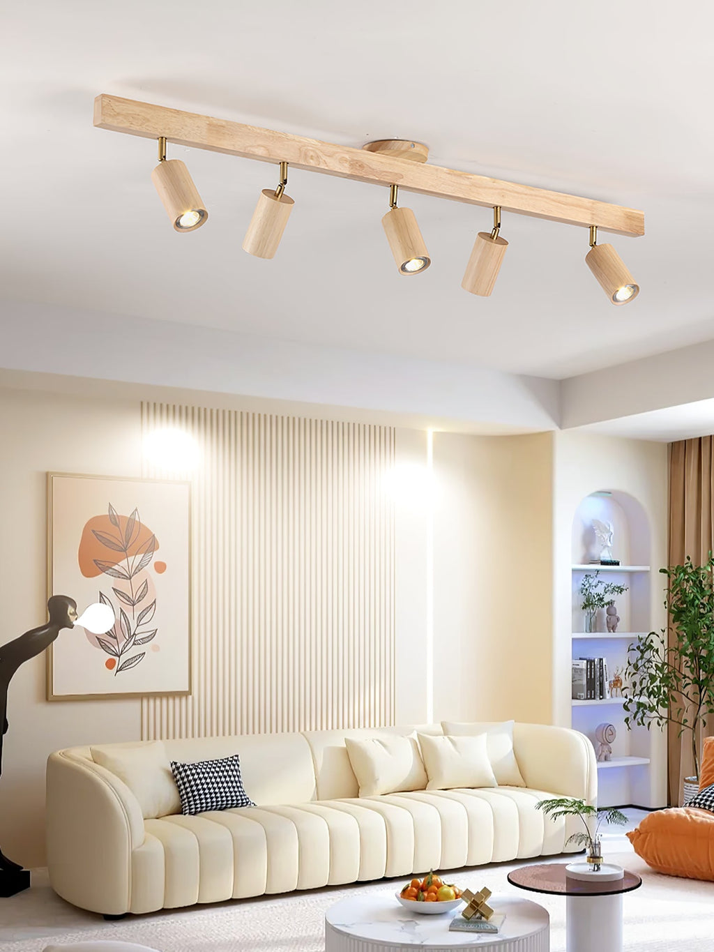 Adjustable Wood Beam Spot Ceiling Light