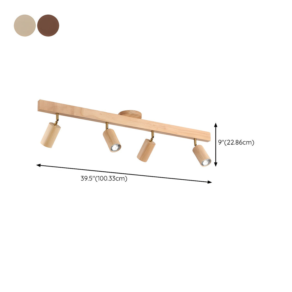 Adjustable Wood Beam Spot Ceiling Light