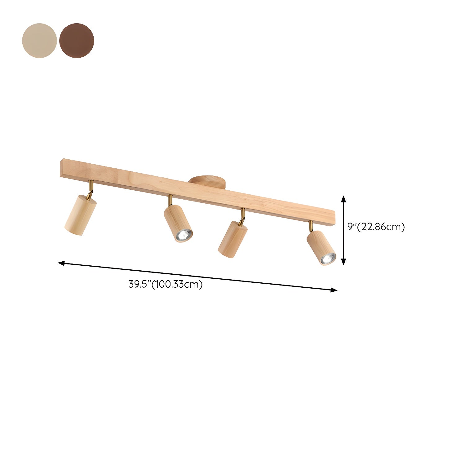 Adjustable Wood Beam Spot Ceiling Light