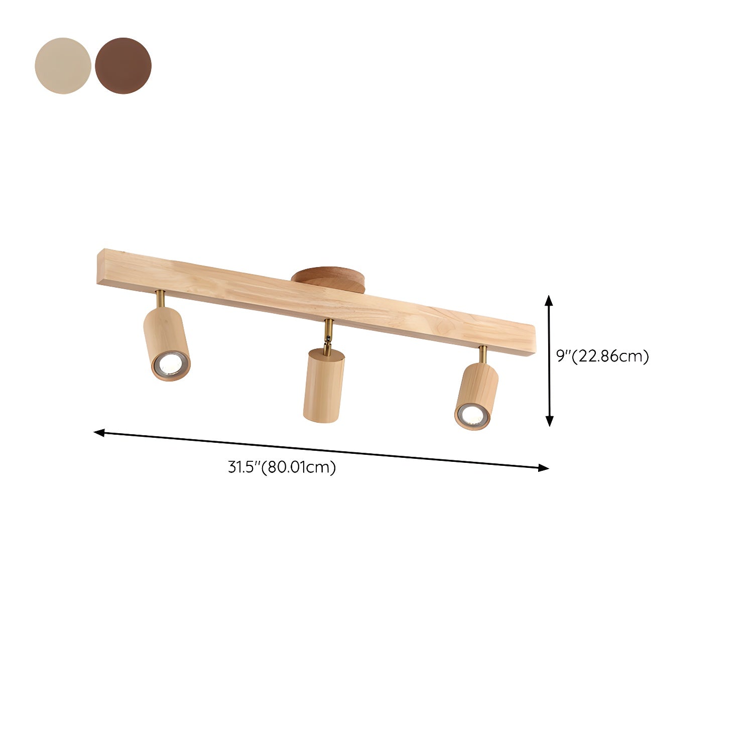 Adjustable Wood Beam Spot Ceiling Light