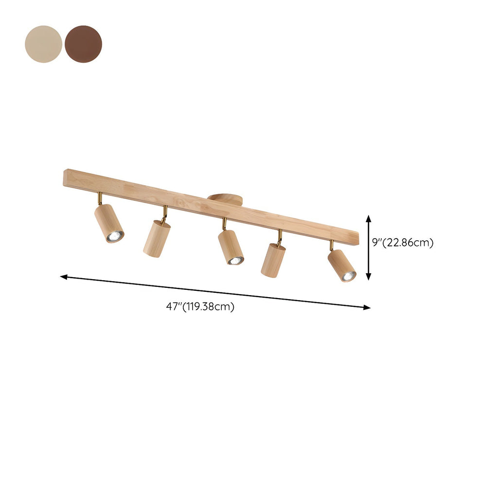 Adjustable Wood Beam Spot Ceiling Light