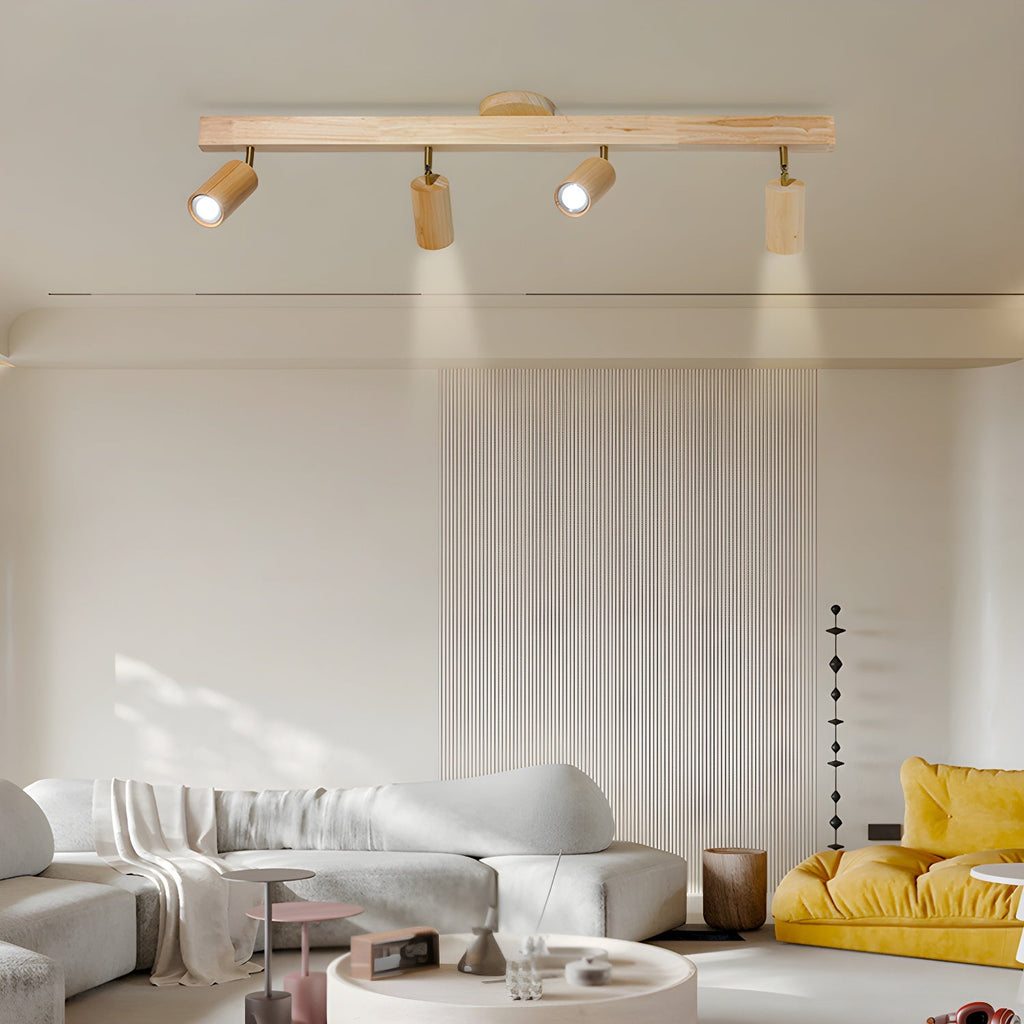 Adjustable Wood Beam Spot Ceiling Light