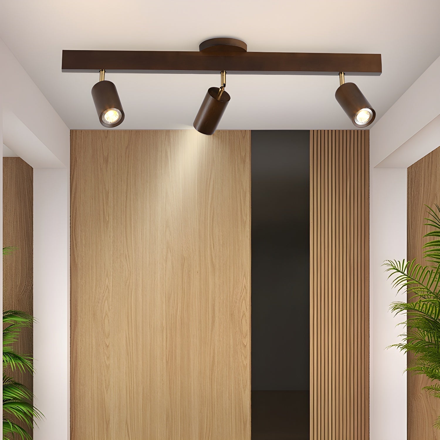 Adjustable Wood Beam Spot Ceiling Light