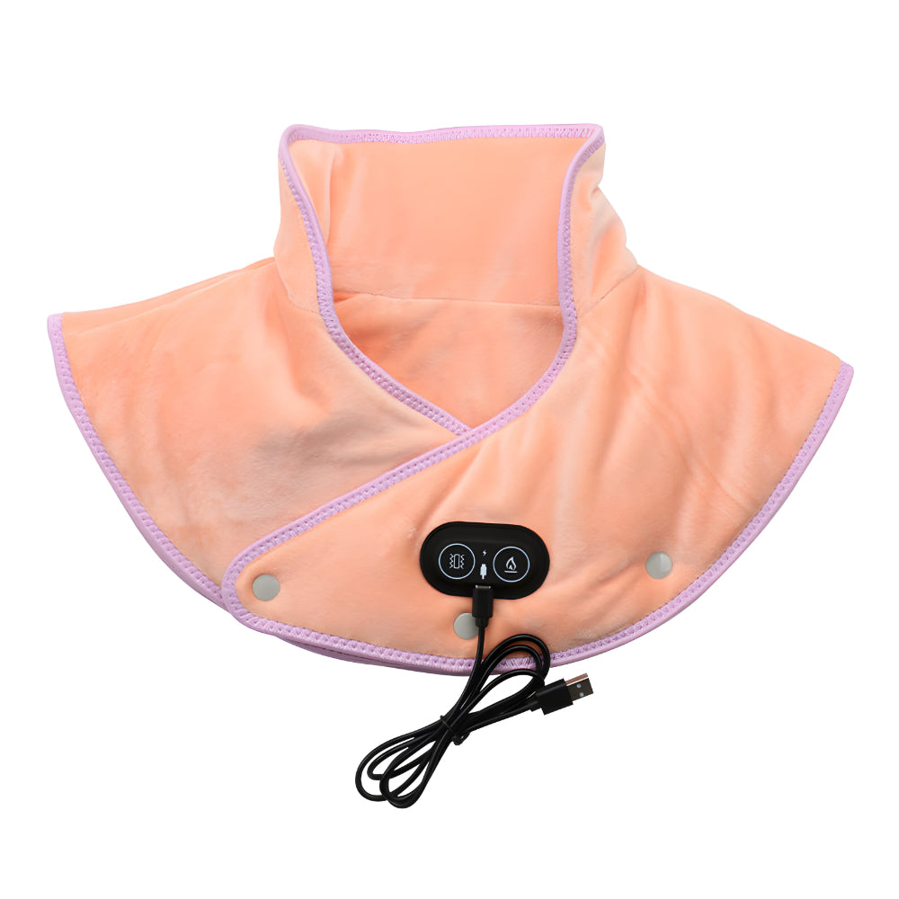 Electric Neck and Shoulder Heating Pad with Vibration and USB Power