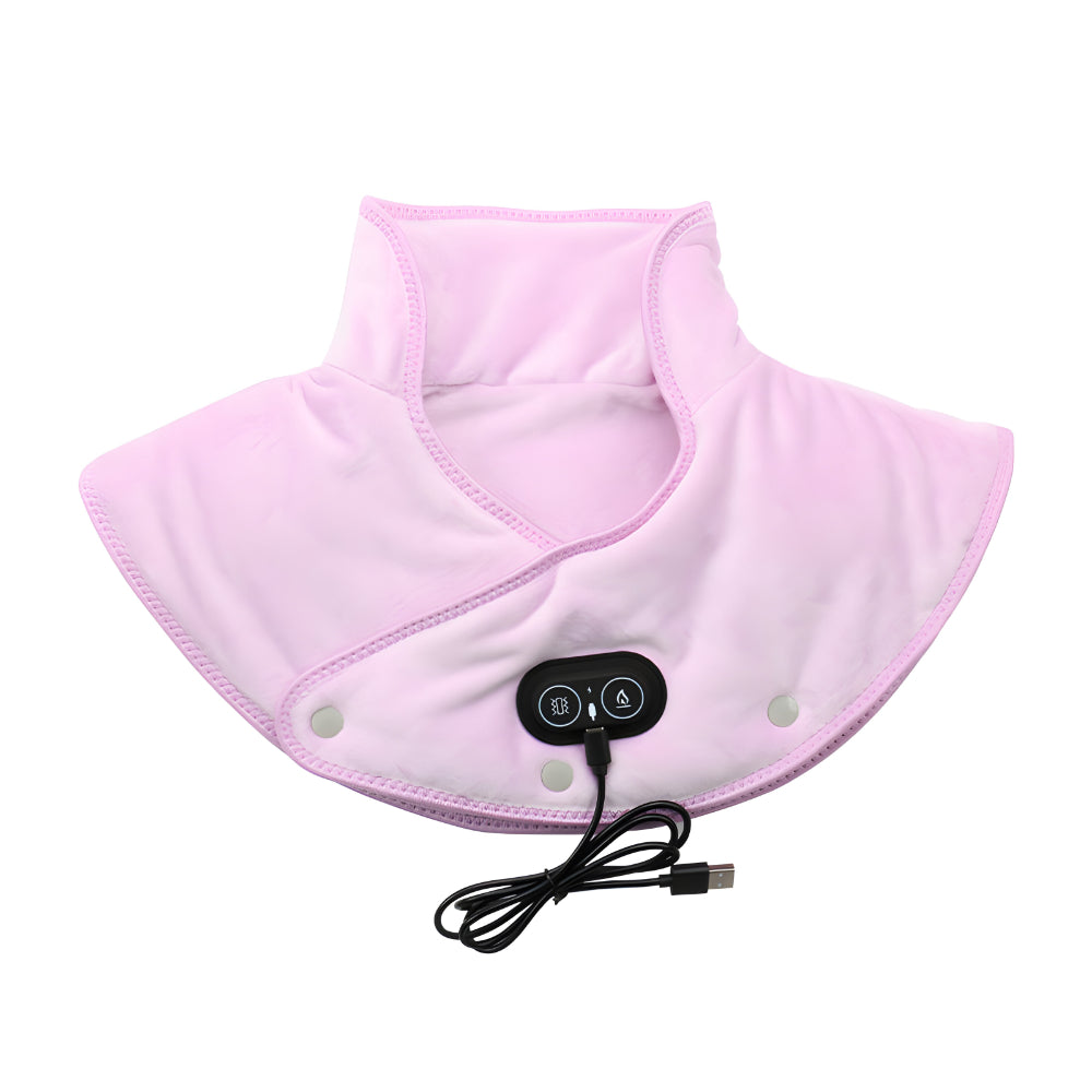 Electric Neck and Shoulder Heating Pad with Vibration and USB Power