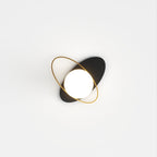 Modern Globe Wall Sconce with Slim Stem and Round Backplate