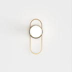 Modern Globe Wall Sconce with Slim Stem and Round Backplate