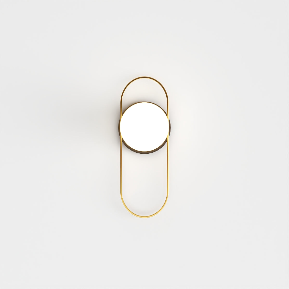 Modern Globe Wall Sconce with Slim Stem and Round Backplate