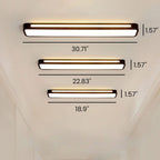 Modern Long Rectangle Flush Mount Ceiling Light with LED