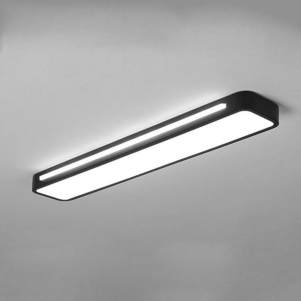 Modern Long Rectangle Flush Mount Ceiling Light with LED