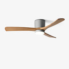 Modern Wooden Ceiling Fan with Remote Control and LED Light