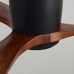 Modern Wooden Ceiling Fan with Remote Control and LED Light