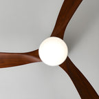 Modern Wooden Ceiling Fan with Remote Control and LED Light