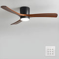 Modern Wooden Ceiling Fan with Remote Control and LED Light