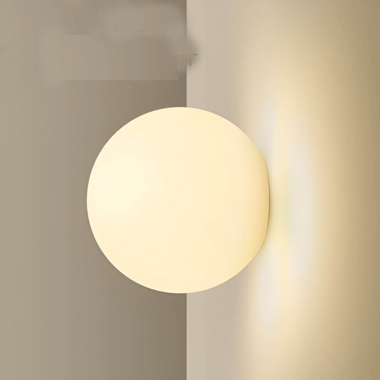 Minimalist Round Glass LED Wall Sconce